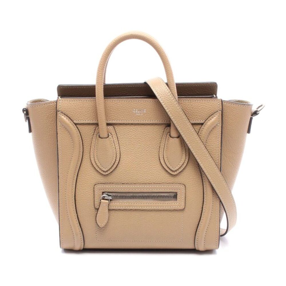 Celine Luggage Nano Shopper 2WAY Leather Handbag